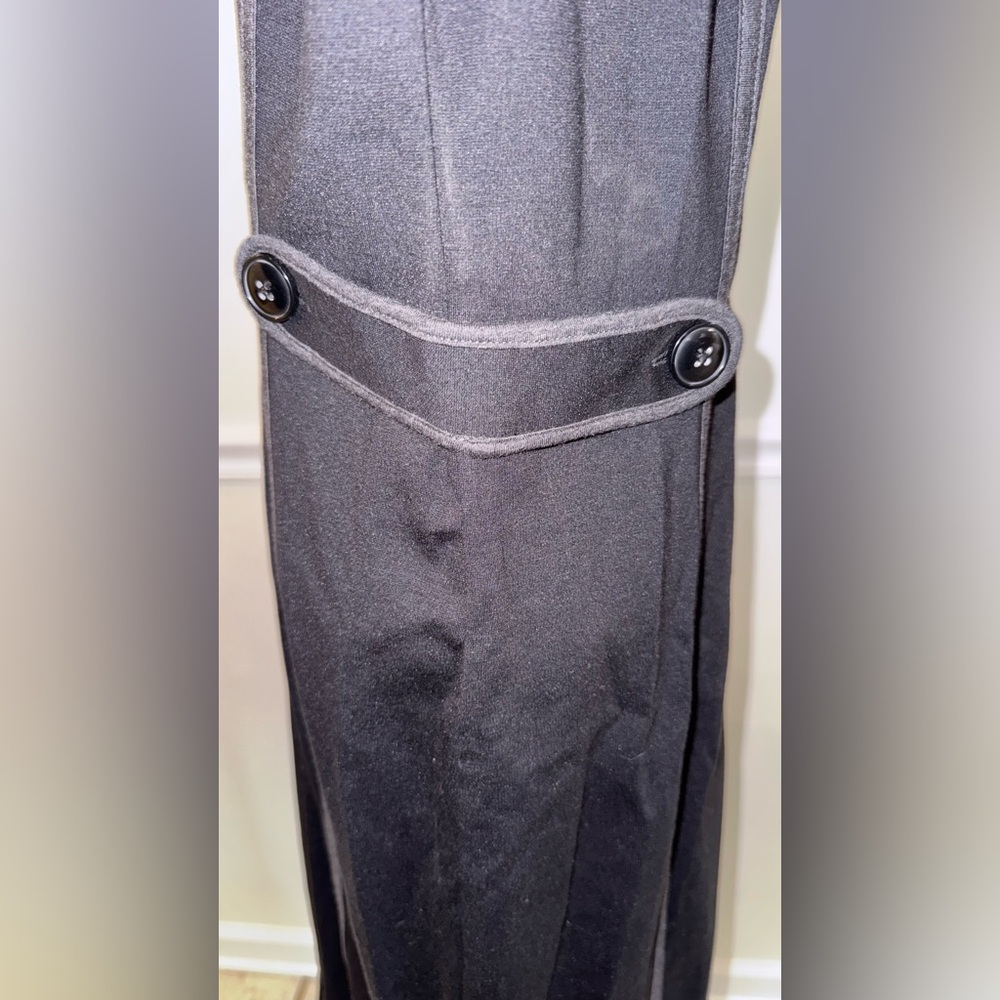 Boden Black Sheath Dress with Contrast Trim & Button Detail – Size 12, NWT - Picture 3 of 5